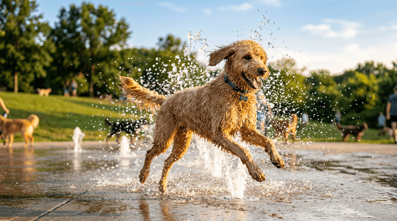 Dog Water Parks: Splash Pads and Swimming Spots for Dogs Near You - hero image - dog park with water near me