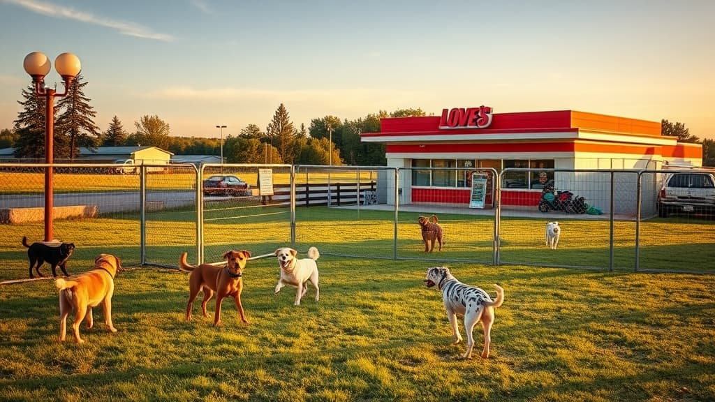 Love's Travel Stop dog park in Fargo, ND