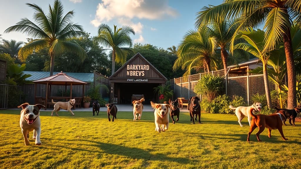 Barkyard N Brews dog park in Fort Lauderdale, FL