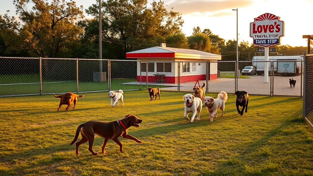 Love's Travel Stop dog park in Biloxi, MS