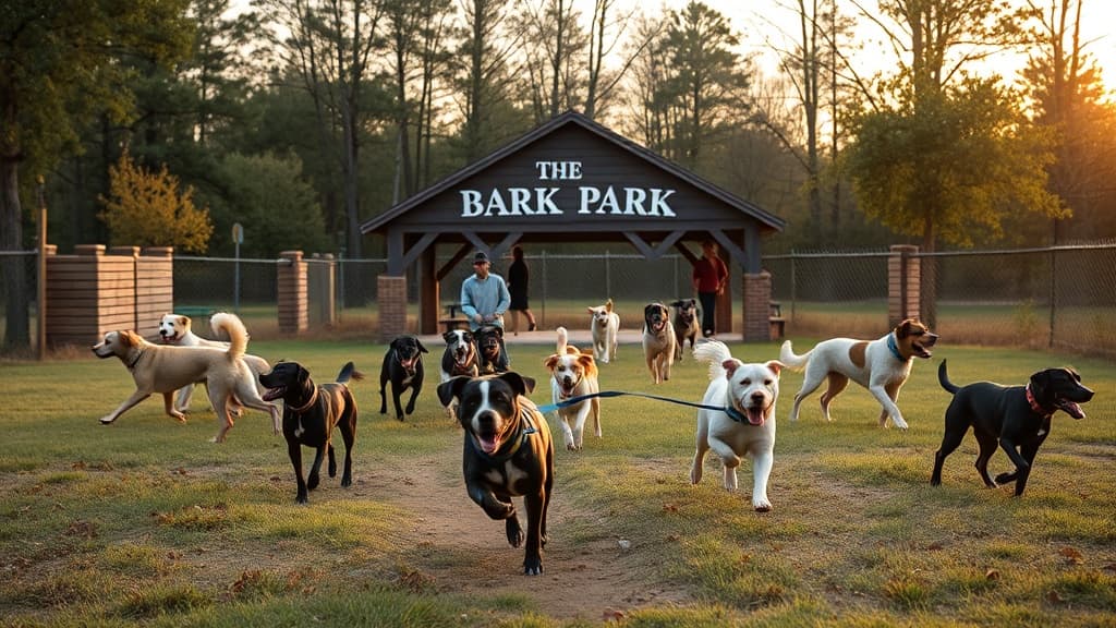 The Bark Park dog park in Lyman, SC