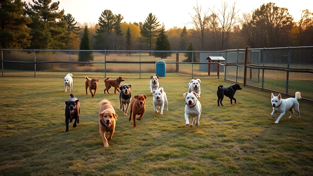 Dog Park at Jessens Park dog park in St. Charles, MN