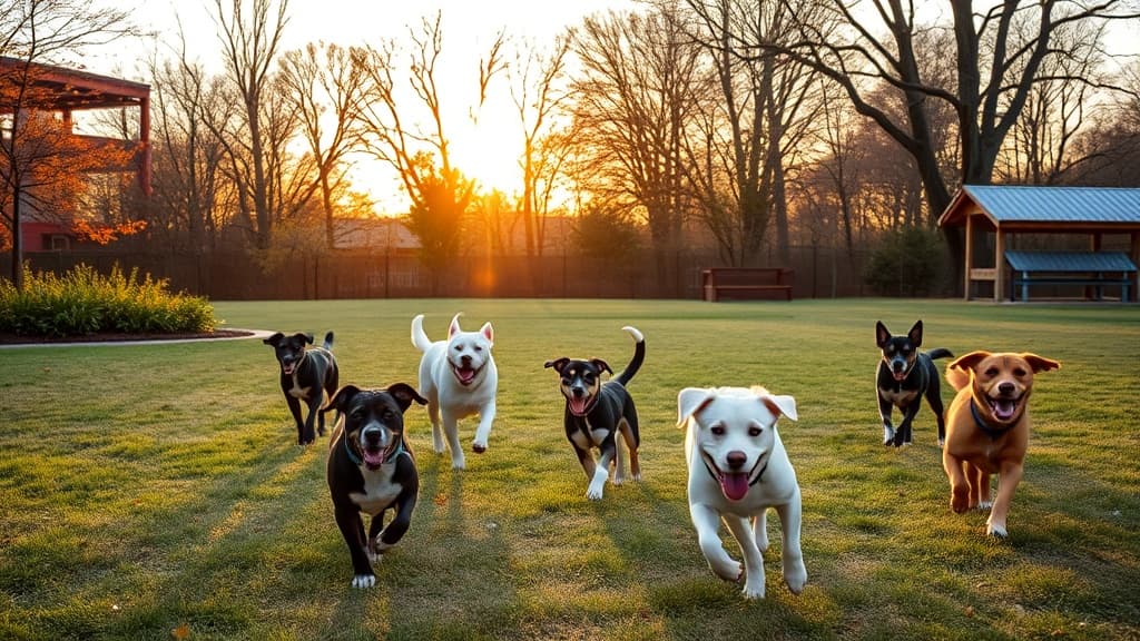 The Point Bark Park dog park in Arlington, VA
