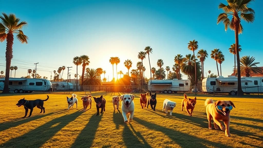 Dog Park at Hollywood RV Park dog park in Los Angeles, CA