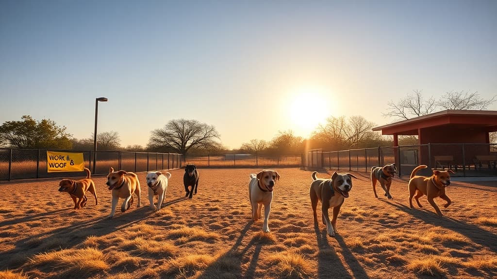 Work & Woof dog park in Austin, TX