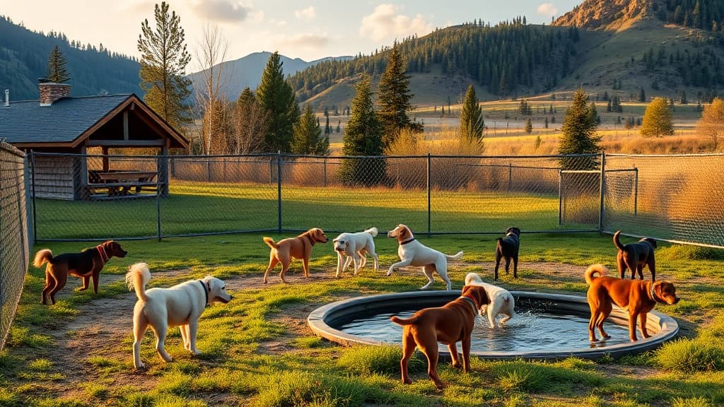Columbus Rest Area dog park in Park City, MT