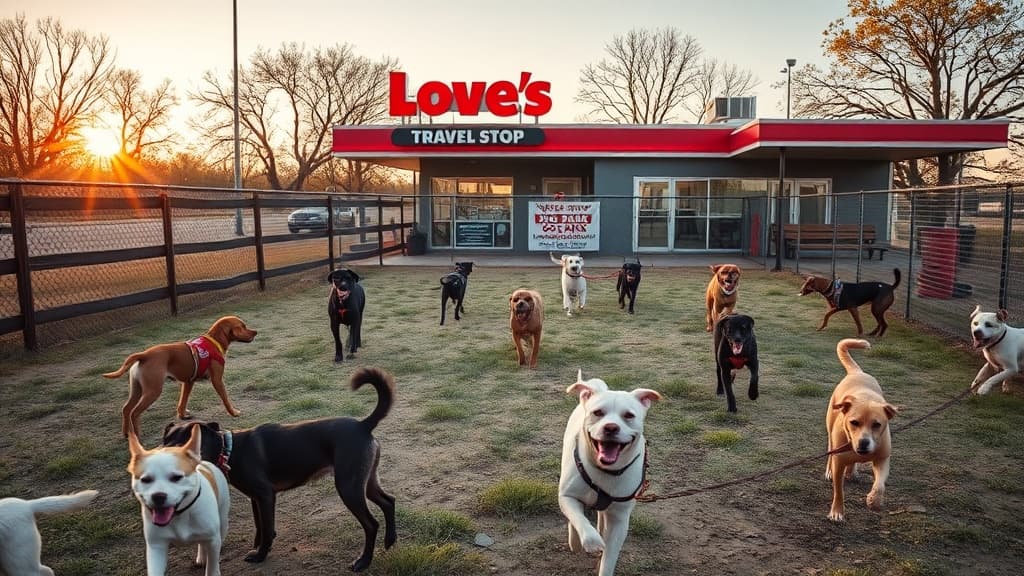 Love's Travel Stop dog park in Enid, OK