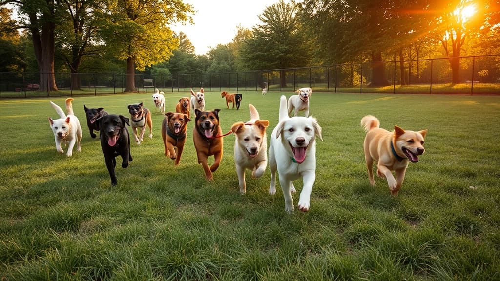 Summer Large Dogs Area dog park in Columbia, MO