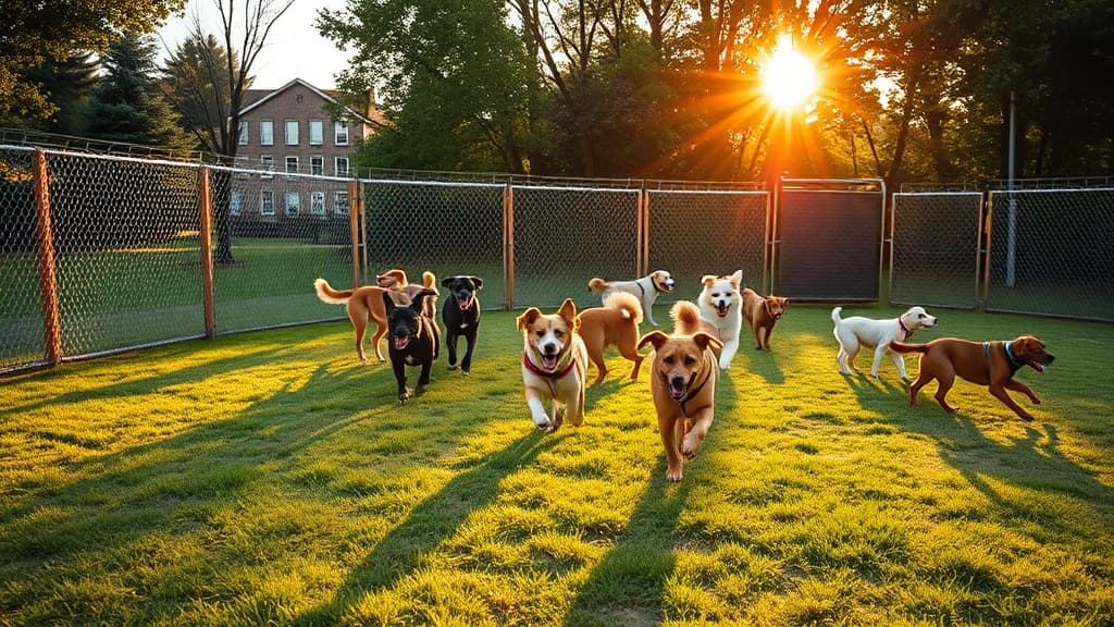 Madison Community Canine Area dog park in Arlington, VA