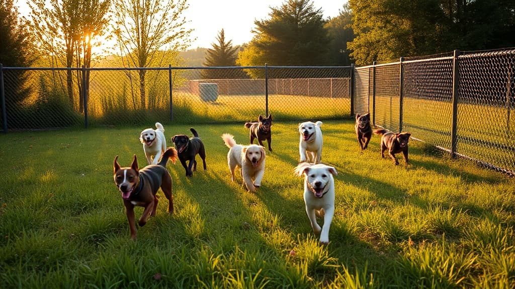 Fetching Meadow at McAlpine Creek Park dog park in Charlotte, NC