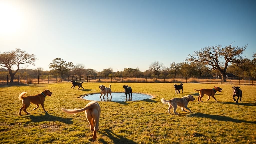 Onion Creek District Park dog park in Austin, TX