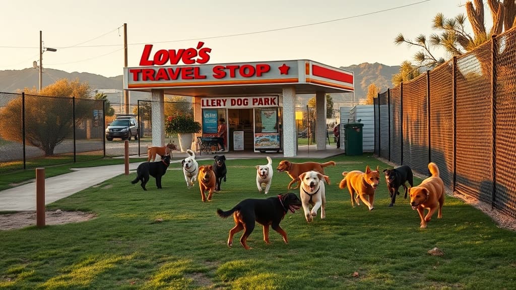 Love's Travel Stop dog park in Las Vegas, NV