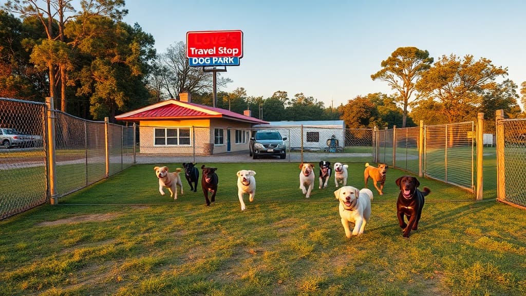 Love's Travel Stop dog park in Gulfport, MS
