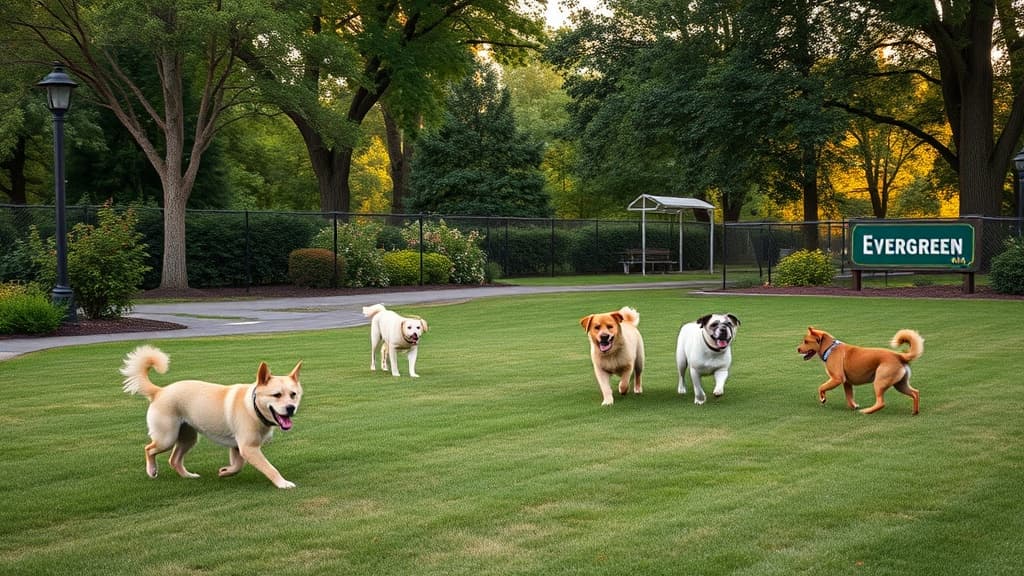 Evergreen Bark Park dog park in Effingham, IL