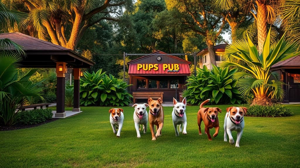 Pups Pub dog park in Orlando, FL